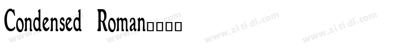 Condensed Roman字体转换